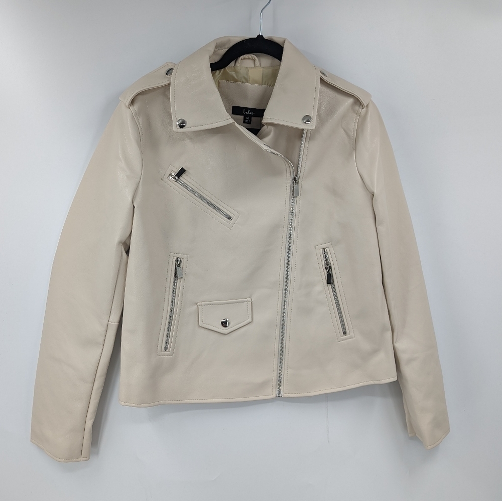 NWT LULU'S Vegan Leather Moto Jacket Coat